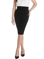 High Waist Slit Midi Pencil Skirt