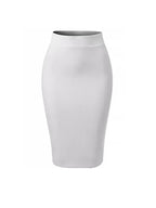 High Waist Slit Midi Pencil Skirt