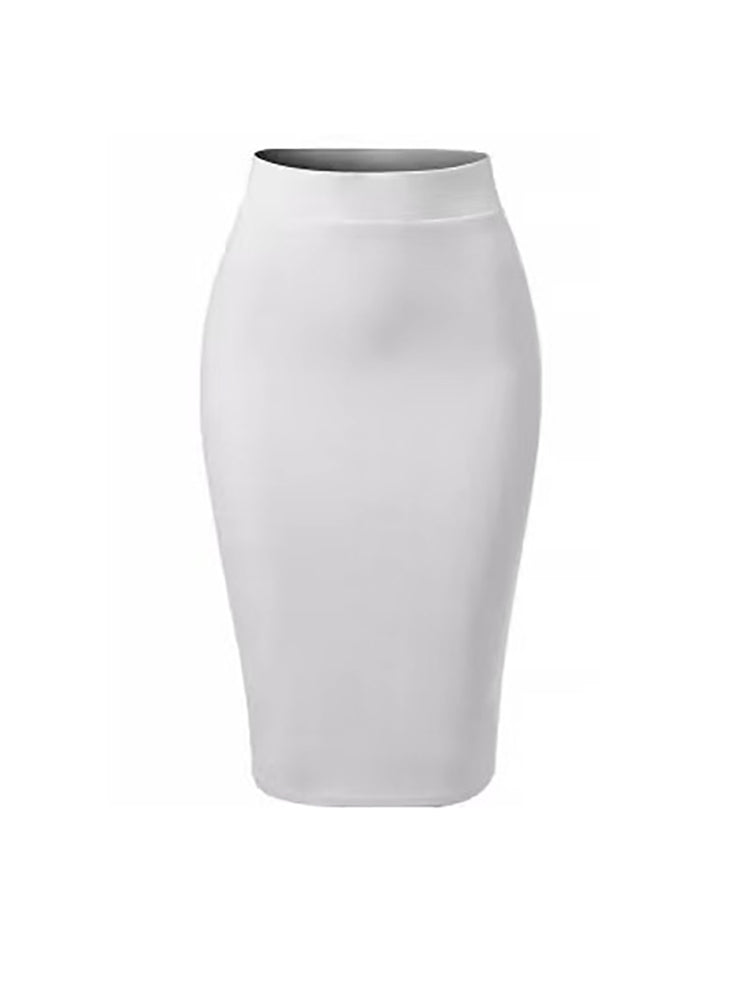 High Waist Slit Midi Pencil Skirt