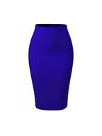 High Waist Slit Midi Pencil Skirt
