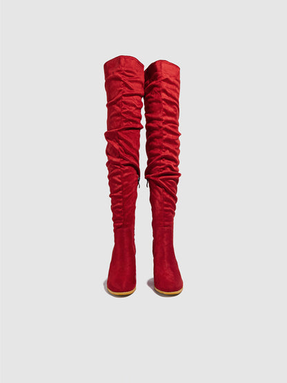 Suede Over-the-Knee Boots