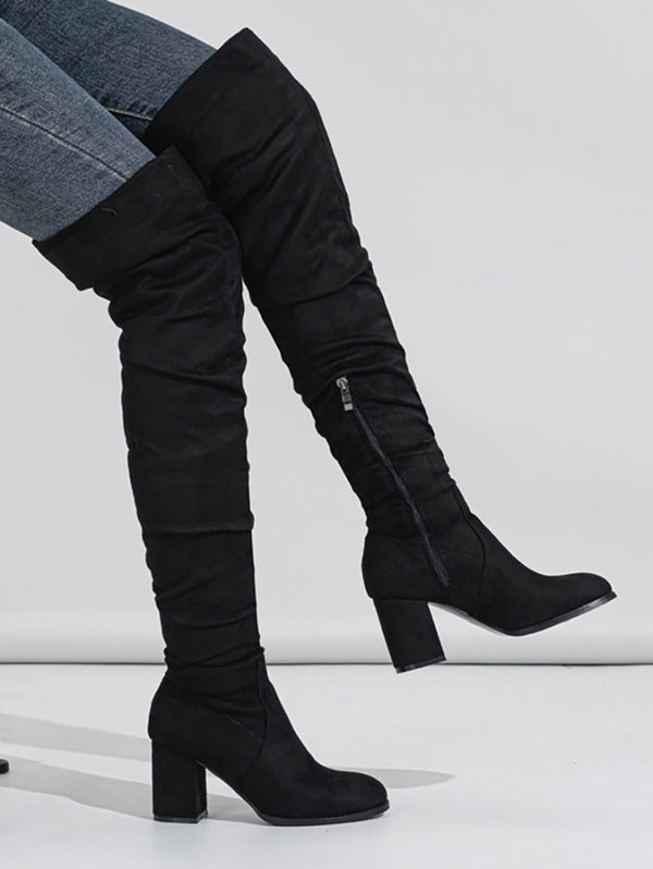 Suede Over-the-Knee Boots