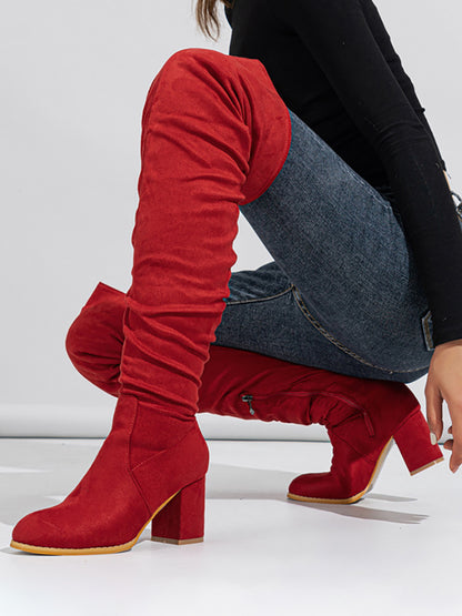 Suede Over-the-Knee Boots