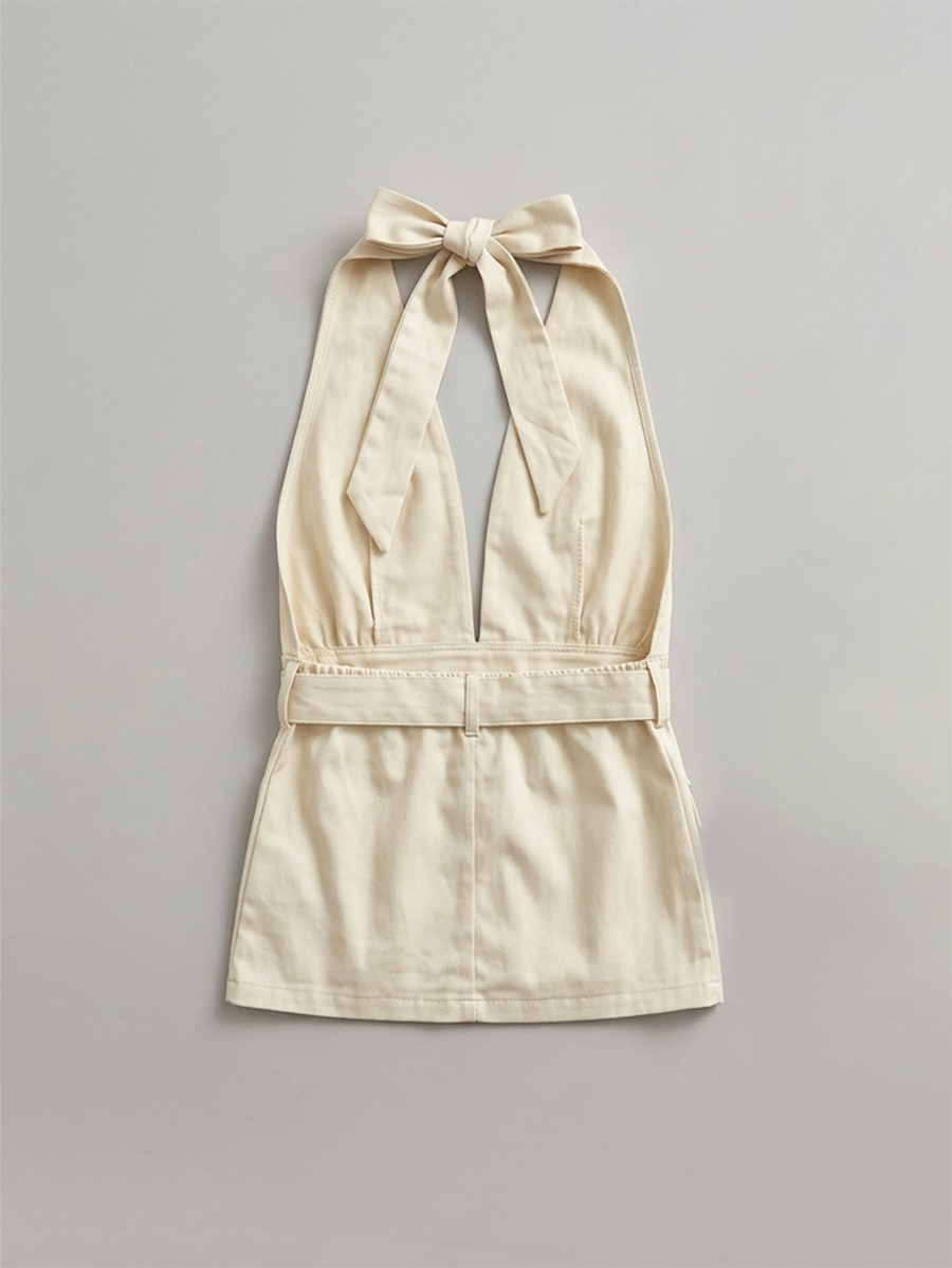 Halter Backless Utility Vest Top