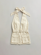 Halter Backless Utility Vest Top