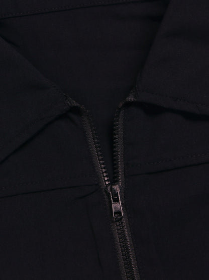 Monos de pierna ancha con bolsillo con cremallera y manga corta 