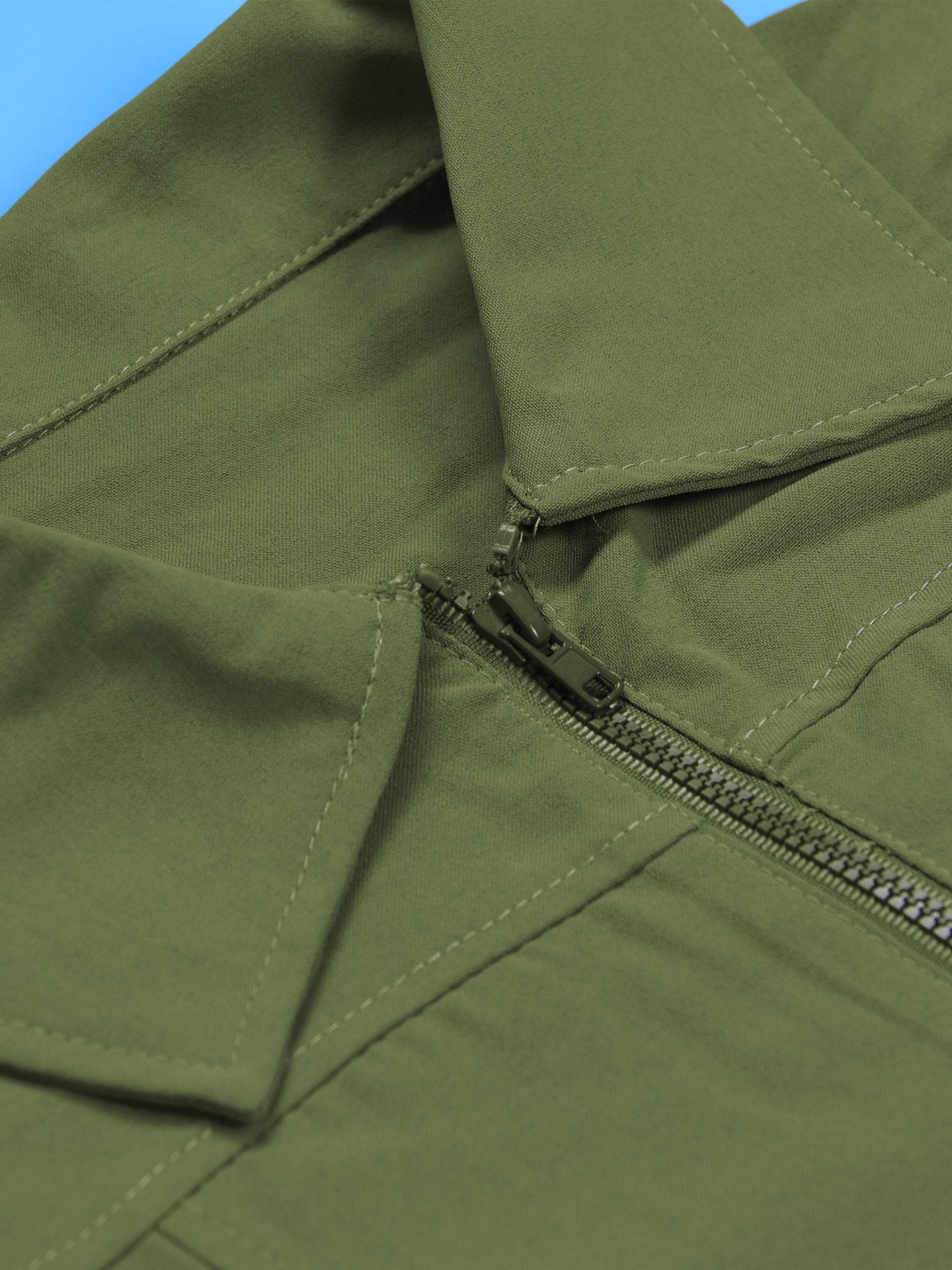 Monos de pierna ancha con bolsillo con cremallera y manga corta 