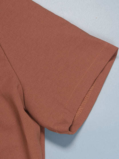 Monos de pierna ancha con bolsillo con cremallera y manga corta 