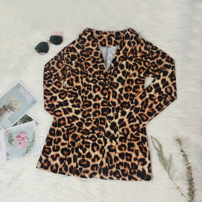 Conjuntos de chaqueta estampada de dos piezas y medias altas sin pies