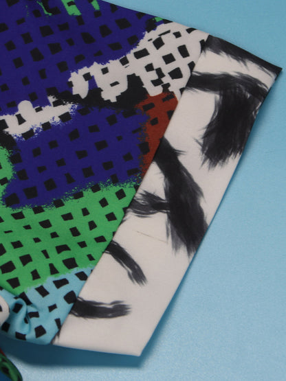 Print Zipper Wide Leg Jumpsuit