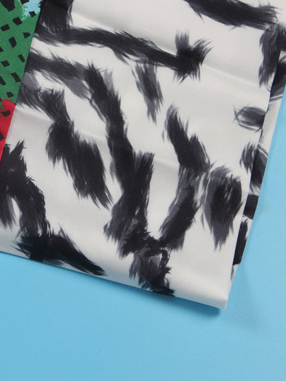 Print Zipper Wide Leg Jumpsuit