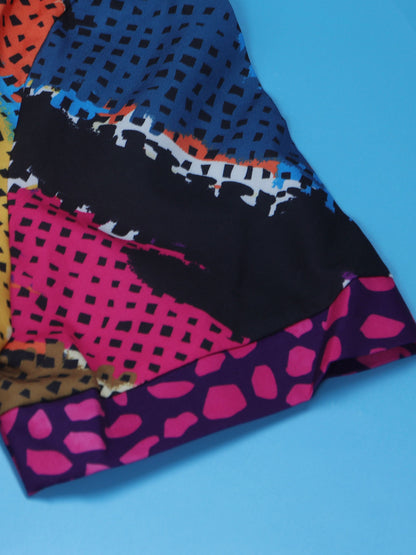 Print Zipper Wide Leg Jumpsuit