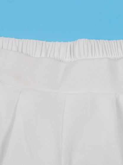 Two-Piece Halter Neck Top Wide Leg Pants Set