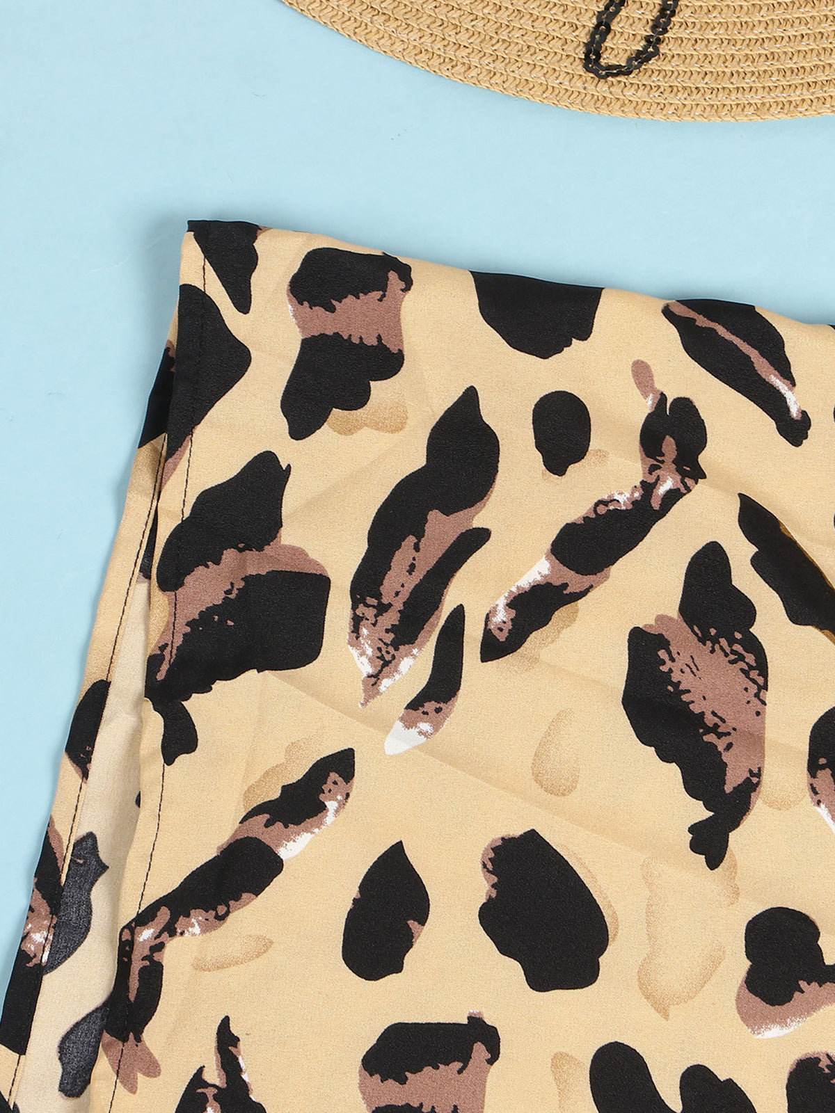 Vestidos largos sin mangas con estampado de leopardo y volantes