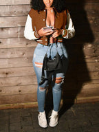 Long Sleeve Button Baseball Jacket