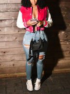 Long Sleeve Button Baseball Jacket