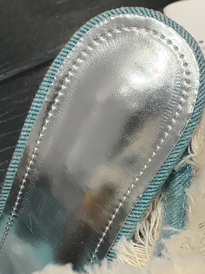 Denim Spiral Strap Sandal