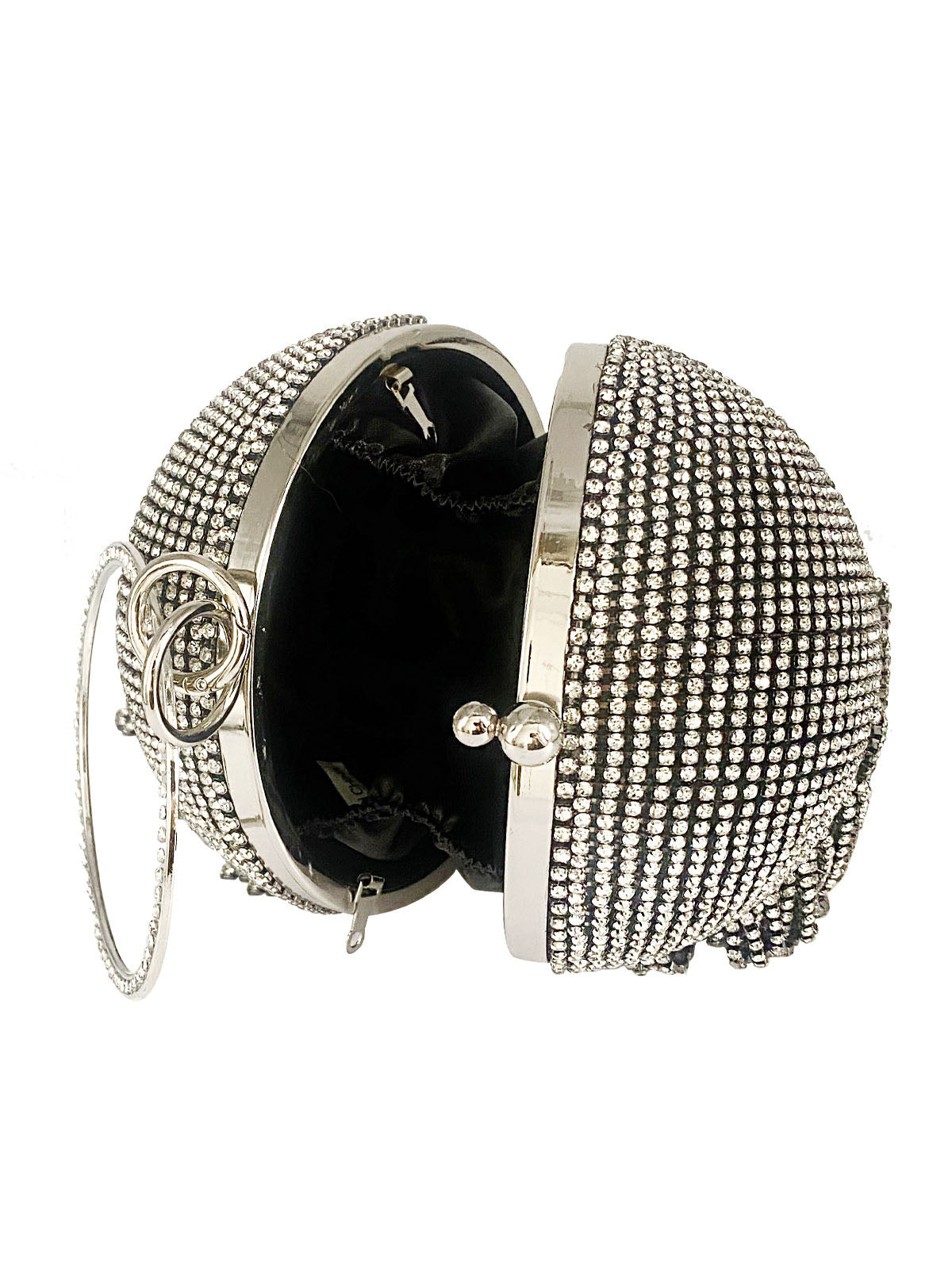 Bolso de mano con borlas de diamantes de imitación 