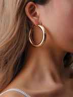 Pendientes de círculo geométrico minimalista