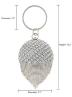 Bolsos de bolas con borlas de diamantes de imitación