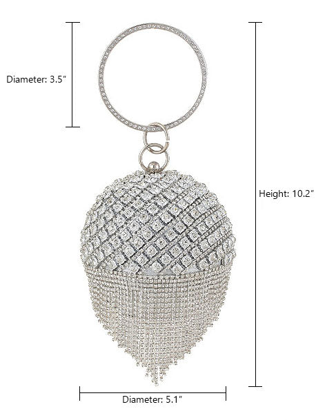 Bolsos de bolas con borlas de diamantes de imitación