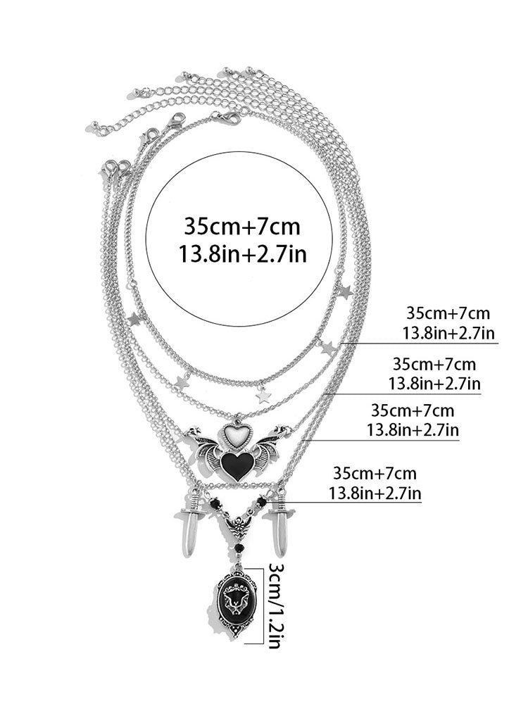 Collares con colgante de corazón fresco