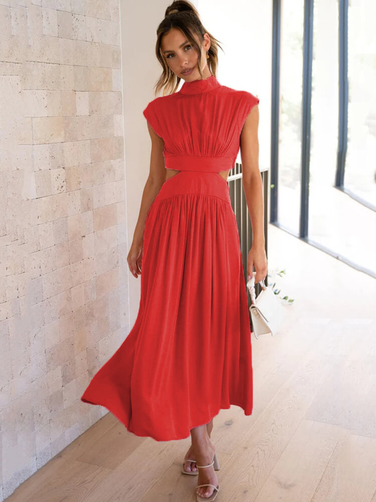 Sleeveless Cut Out Bodycon Maxi Dress