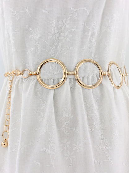 Minimalist Ring Patchwork Chain Belts