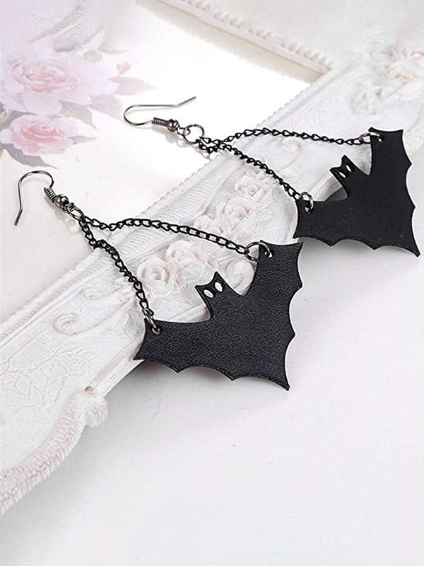 Halloween Retro Bat Tassel Earrings