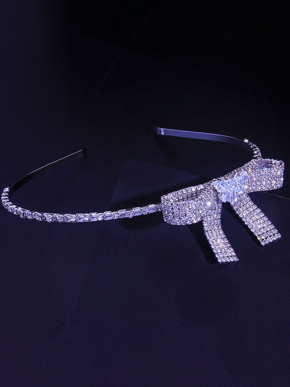 Diademas con diamantes de imitación y nudo de lazo