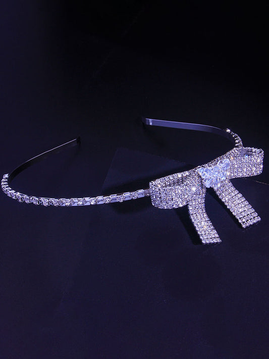 Diademas con diamantes de imitación y nudo de lazo