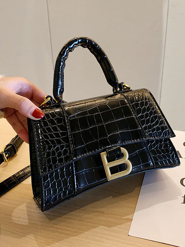 Bolsos cruzados informales con estampado de cocodrilo