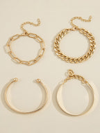Pulseras de cadena de cuatro piezas