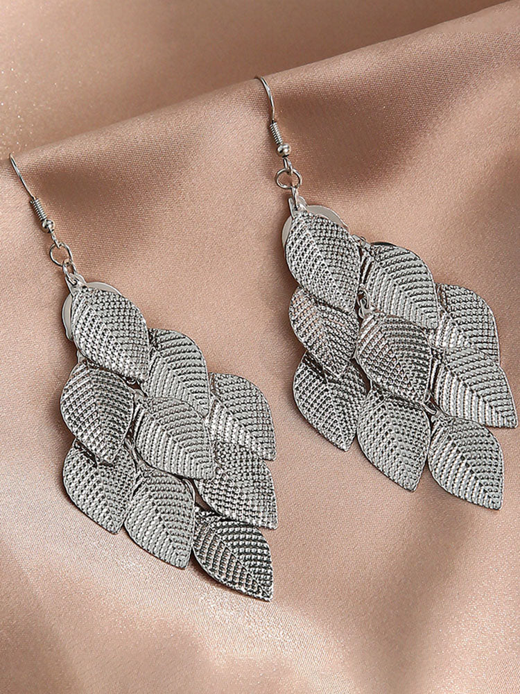 Pendientes de hoja de capa minimalista