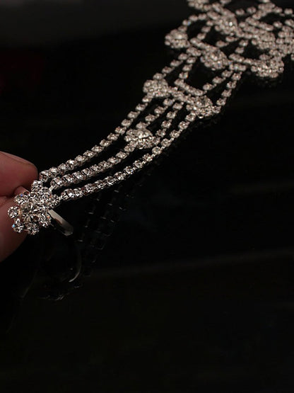 Hollow Out Rhinestone Anklets