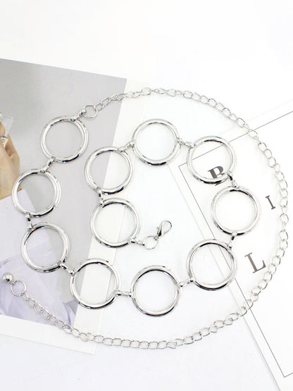 Minimalist Ring Patchwork Chain Belts