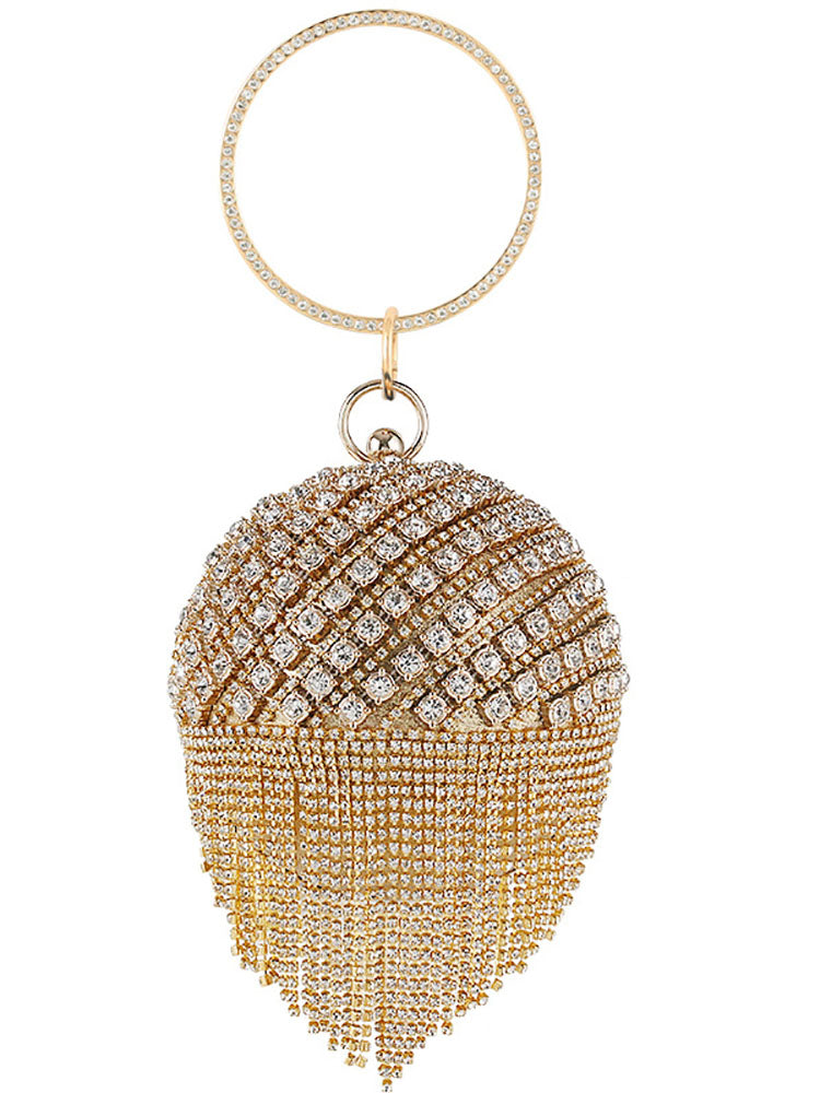 Bolsos de bolas con borlas de diamantes de imitación