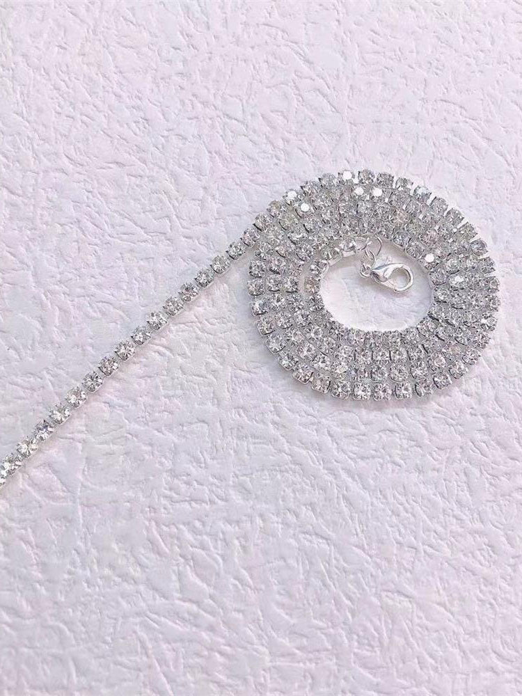 Cadenas para el cabello con borlas de diamantes de imitación de cristal