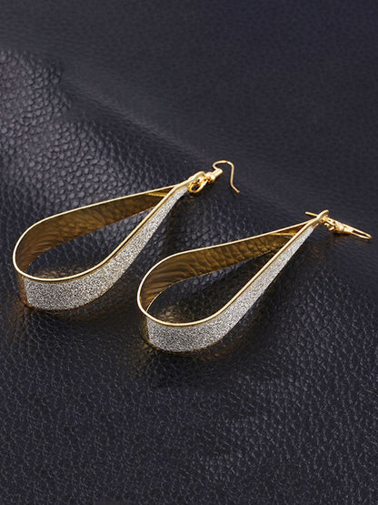 Pendientes de gotas de agua esmerilada