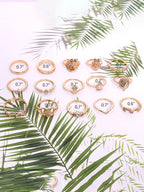 Anillos de monedas de oro con cruz geométrica retro