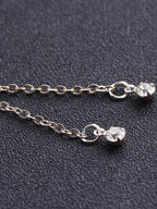 Tobilleras con diamantes de imitación y borlas de mariposa dulce