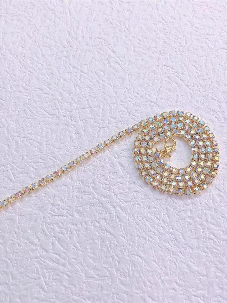 Cadenas para el cabello con borlas de diamantes de imitación de cristal