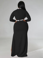 Vestidos largos con abertura y abertura de talla grande