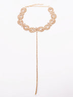 Collares con purpurina y diamantes con borlas