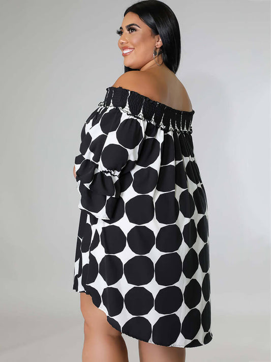 Mini vestidos estampados de gasa con mangas acampanadas