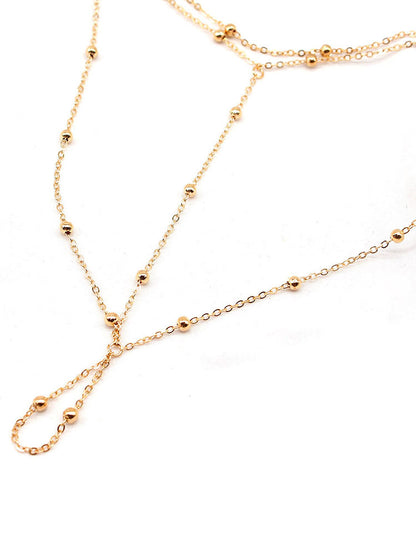 Tobillera de sandalias descalzas en capas Boho