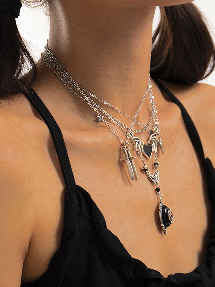 Collares con colgante de corazón fresco