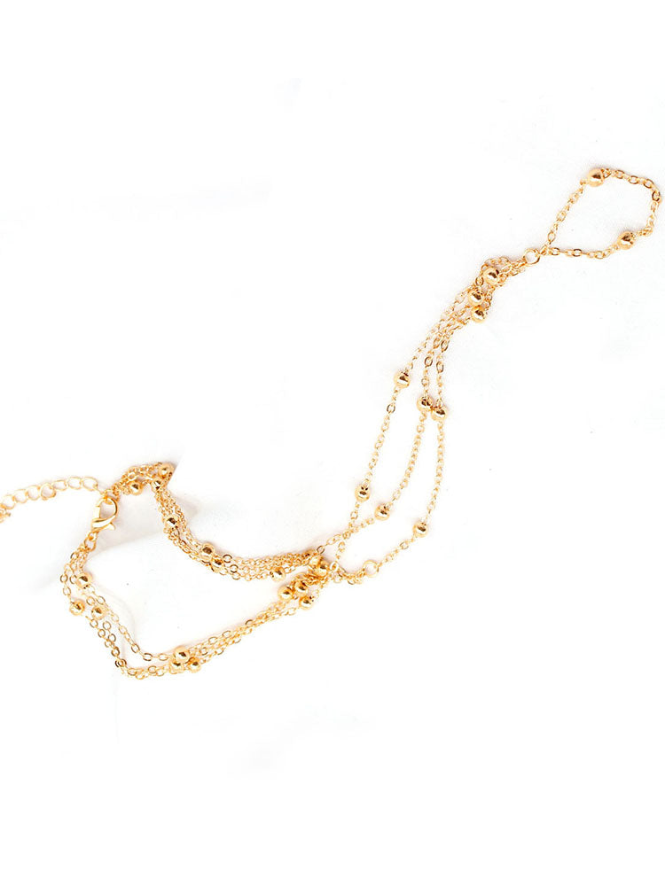 Tobillera de sandalias descalzas en capas Boho