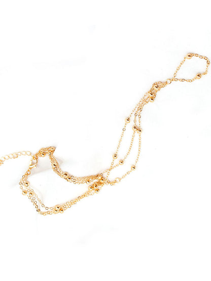 Tobillera de sandalias descalzas en capas Boho