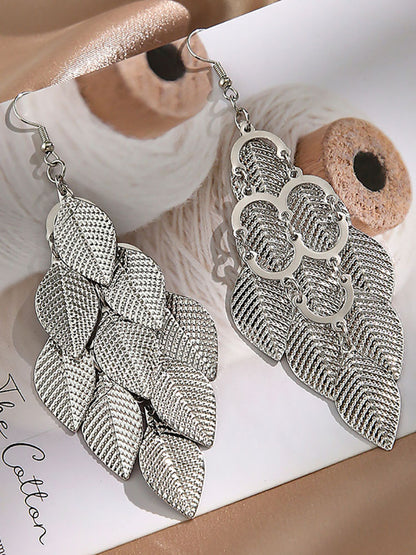 Pendientes de hoja de capa minimalista